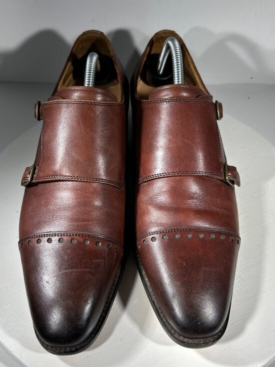 Warfield Grand Double Monk Strap Mens Leather Dress Shoes Merrick Size 10 Brown main image 9